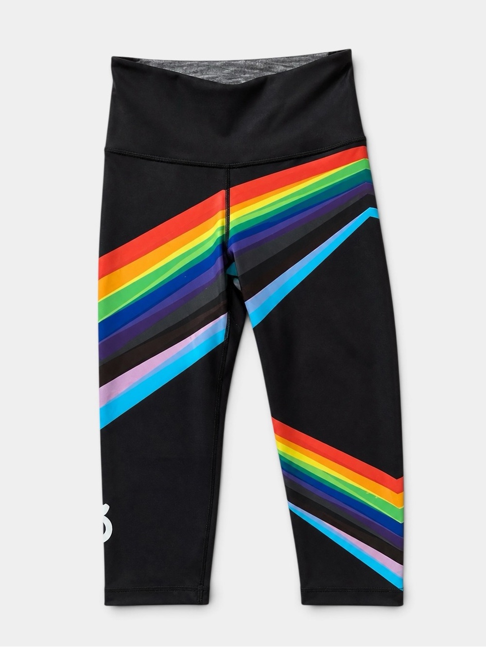 Peloton x WITH Reversible Pride Flag Noir High Waist Capri Leggings Size S